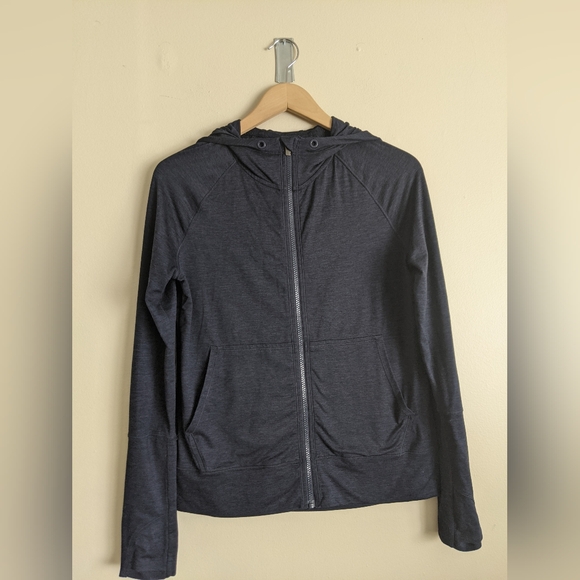 Athleta Full Zip Navy Hoodie Size Small - Picture 1 of 11